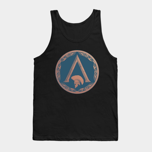 Spartan Shield Tank Top by NicGrayTees